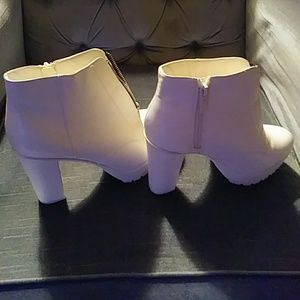 White ankle shoes